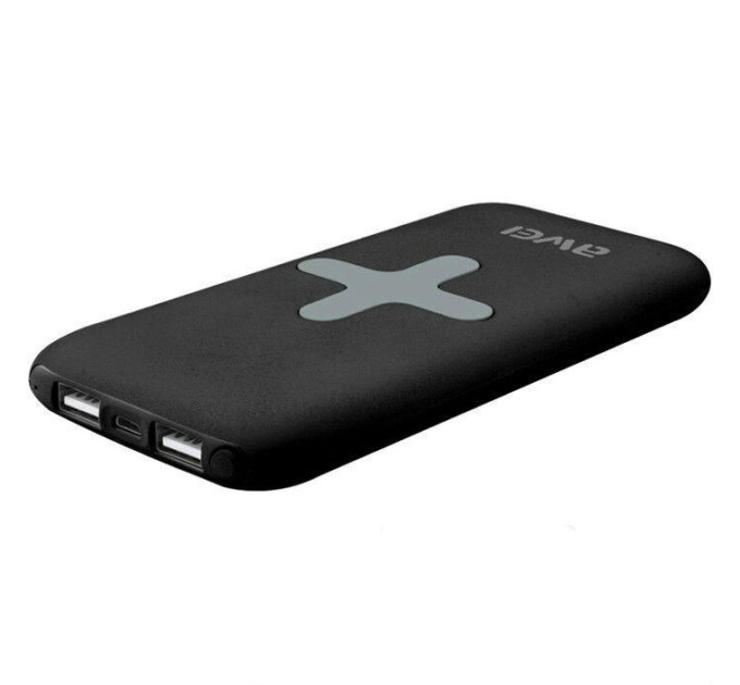 Power Bank Awei P98K 8000 mAh — беспроводная зарядка Qi и USB для смартфона