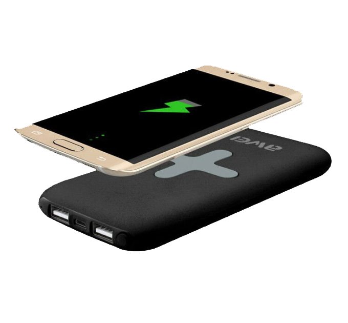 Power Bank Awei P98K 8000 mAh — беспроводная зарядка Qi и USB для смартфона