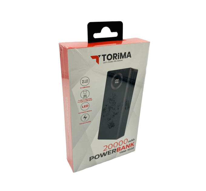 Внешний аккумулятор Power Bank Torima TRM-1020 20000 mAh с двумя USB