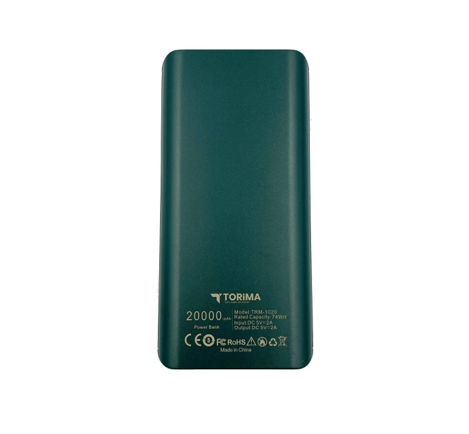Внешний аккумулятор Power Bank Torima TRM-1020 20000 mAh с двумя USB