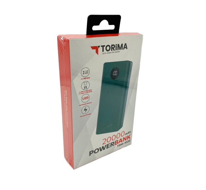 Внешний аккумулятор Power Bank Torima TRM-1020 20000 mAh с двумя USB