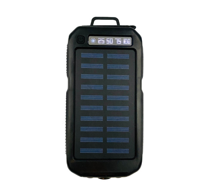 Power Bank Inter I-027 15 000 mAh – внешний аккумулятор с фонариком и солнечной панелью