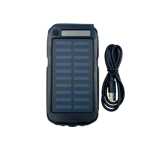 Power Bank Inter I-027 15 000 mAh – внешний аккумулятор с фонариком и солнечной панелью