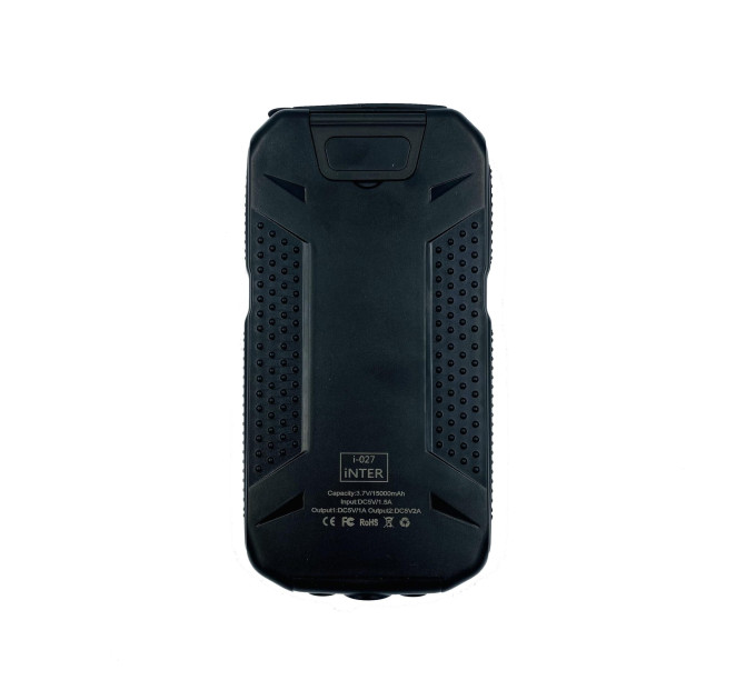 Power Bank Inter I-027 15 000 mAh – внешний аккумулятор с фонариком и солнечной панелью