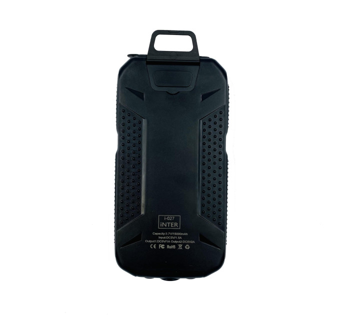 Power Bank Inter I-027 15 000 mAh – внешний аккумулятор с фонариком и солнечной панелью