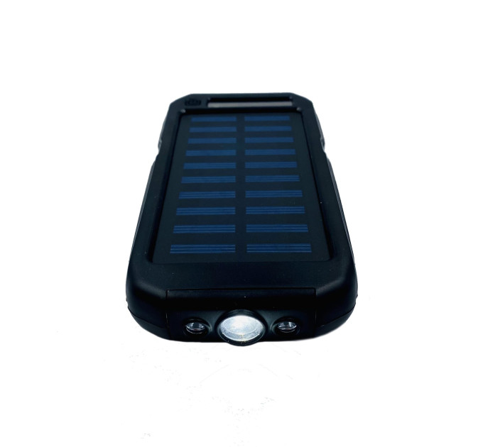 Power Bank Inter I-027 15 000 mAh – внешний аккумулятор с фонариком и солнечной панелью