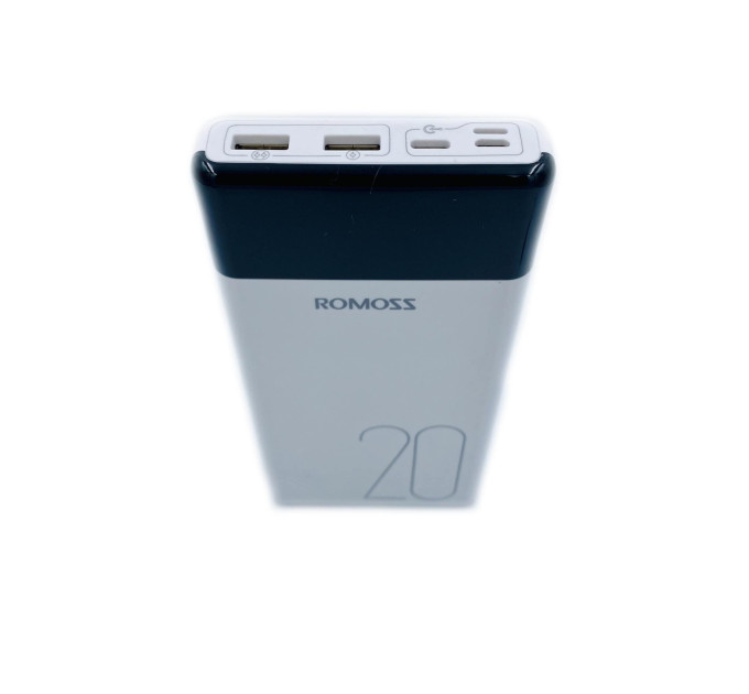 Power Bank Romoss 20 000 mAh – зовнішній акумулятор для одночасної зарядки двох пристроїв