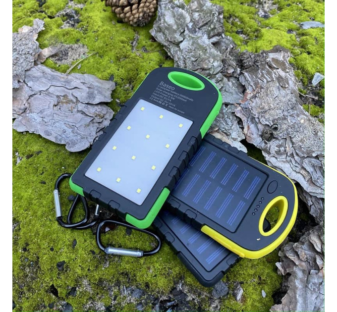 Power Bank Baseo 50 000 mAh — внешний аккумулятор с солнечной зарядкой и фонариком