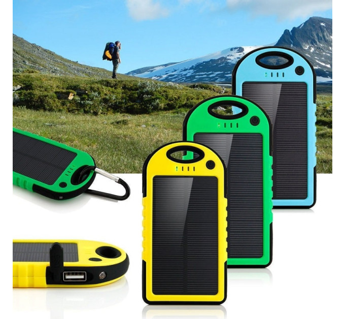 Power Bank Baseo 50 000 mAh — внешний аккумулятор с солнечной зарядкой и фонариком