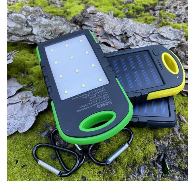 Power Bank Baseo 50 000 mAh — внешний аккумулятор с солнечной зарядкой и фонариком