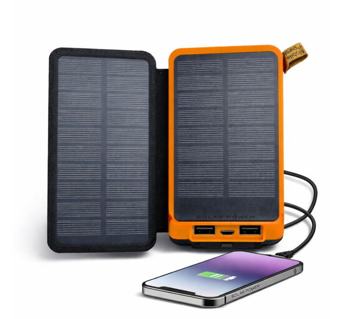 Раскладной Power Bank Baseo 25000mAh с солнечными панелями