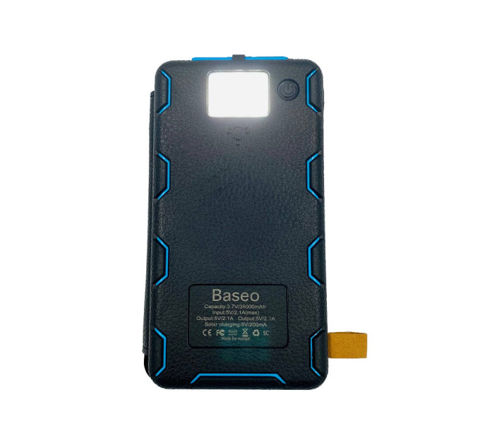 Розкладний Power Bank Baseo 35000mAh з трьома сонячними панелями
