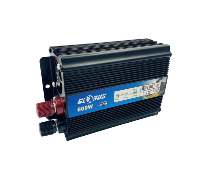 Инвертор Globus AC-12V/DC-220V 600W – преобразователь напряжения с USB