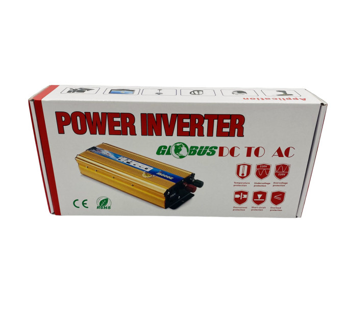 Преобразователь напряжения Globus 12V–220V 2000W 