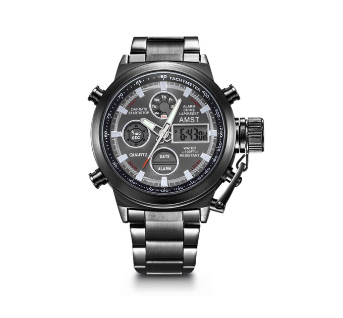 Наручные часы Amst 3003 Black – кварцевые мужские