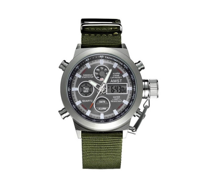 Часы для выживания Amst 3003 Silver – кварцевые мужские