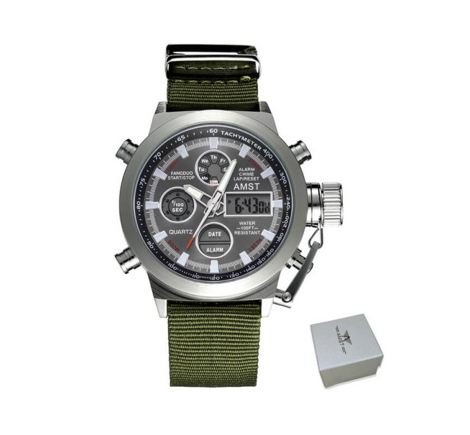 Часы для выживания Amst 3003 Silver – кварцевые мужские