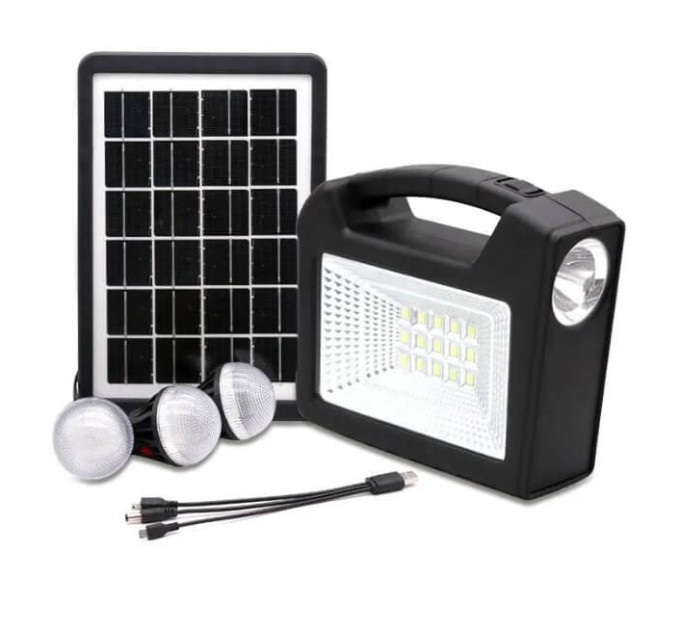 Фонарь GDTimes GD-103 150 Вт с солнечной панелью 