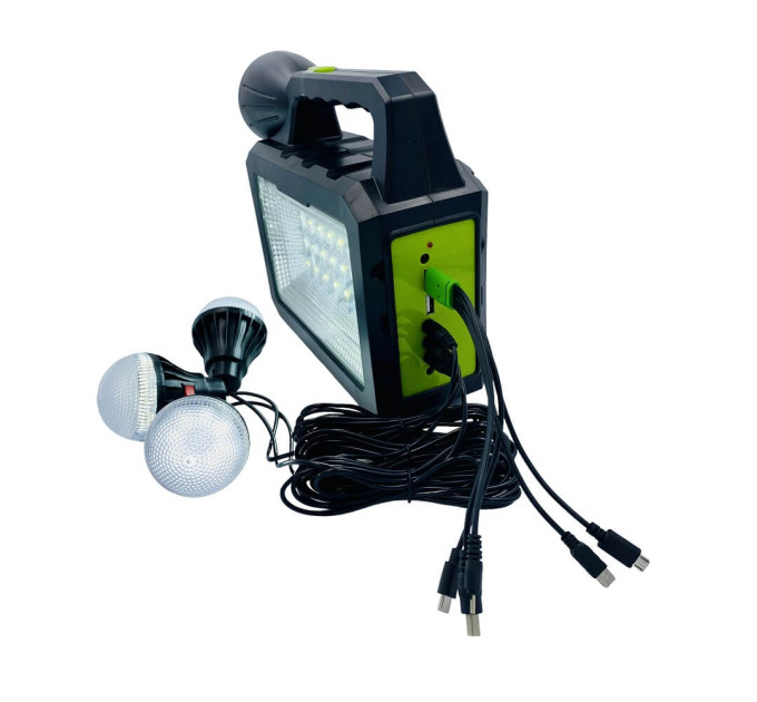 Портативная станция Cclamp CL-28 с солнечной панелью и 3 LED-лампами