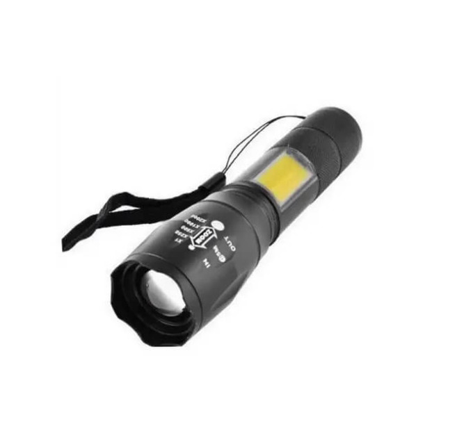 Фонарь BL 29 T6 – LED T6 с боковой подсветкой COB, фокусировка, USB
