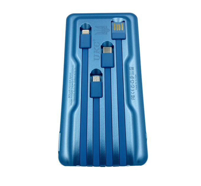 Power Bank UKC 10000mAh SOLAR с солнечной панелью