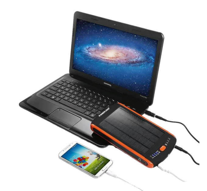 Power Bank Globus YMC-S38500 85W с солнечной панелью для ноутбуков
