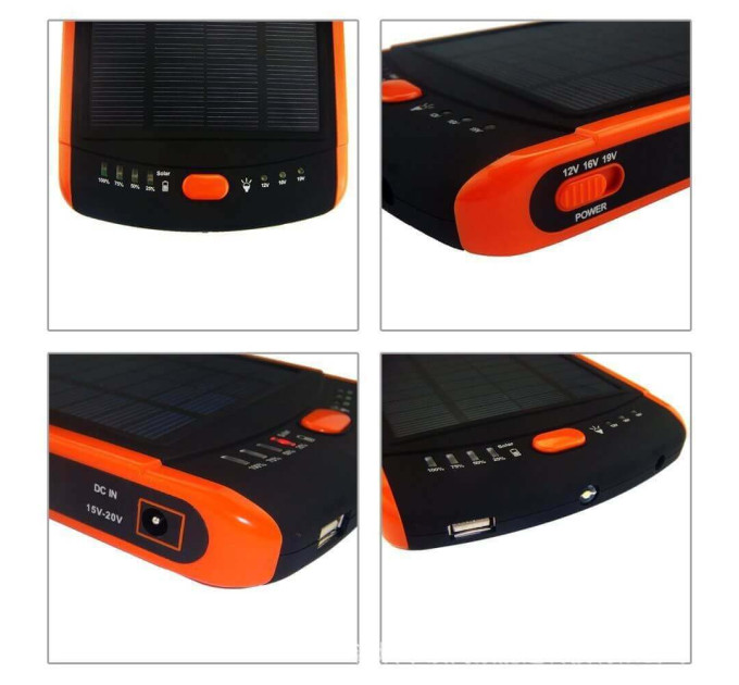 Power Bank Globus YMC-S38500 85W с солнечной панелью для ноутбуков