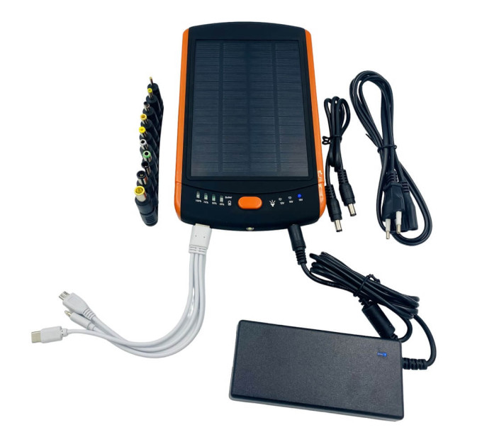 Power Bank Globus YMC-S38500 85W с солнечной панелью для ноутбуков