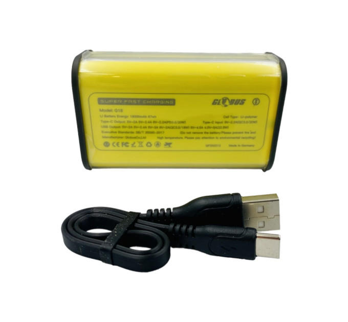Power bank Globus G18 18 000 mAh 22.5W – с быстрой зарядкой