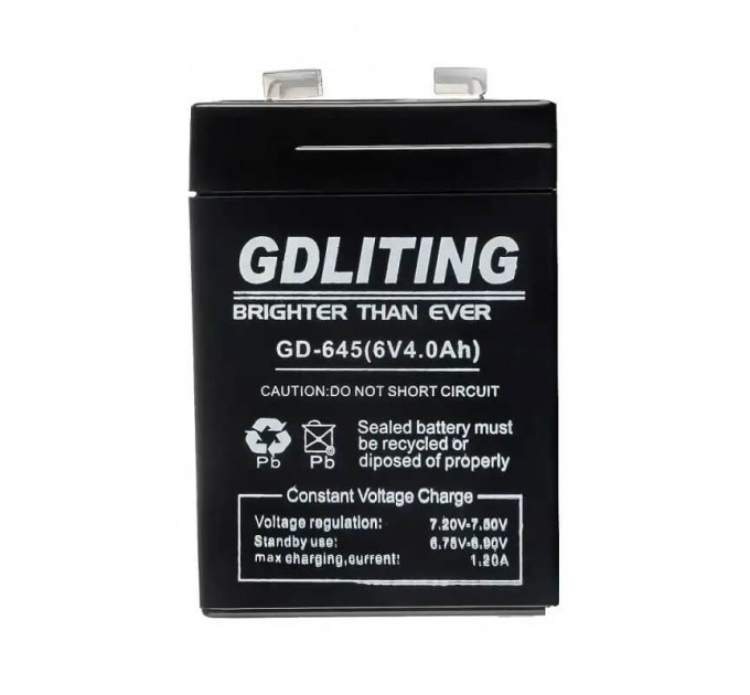 Акумулятор BATTERY GD-645 6V 4Ah – герметична AGM батарея