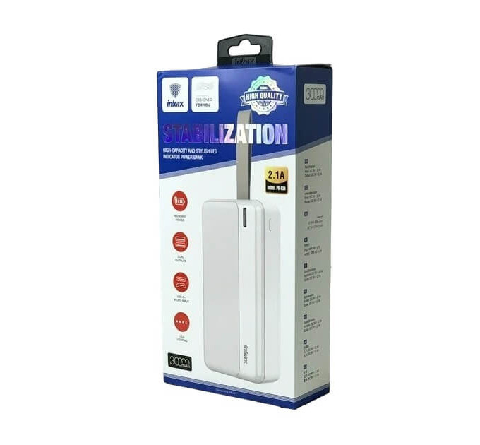 Power Bank Inkax PB-03A 30000 mAh – с быстрой зарядкой