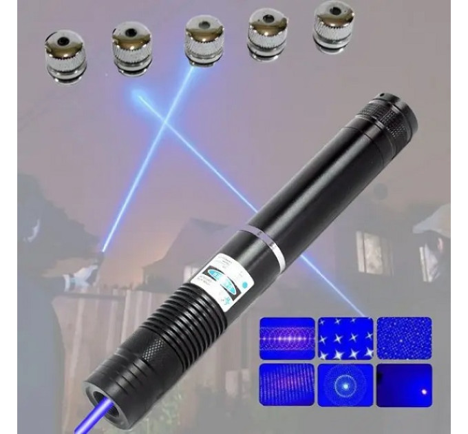 Лазерная указка Laser Blue YXB 008 10000 мВт – мощный синий лазер