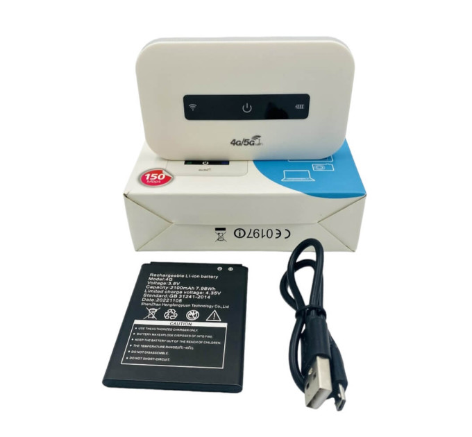 Аккумуляторный WiFi-роутер D6 4G/5G под SIM – 150 Мбит/с