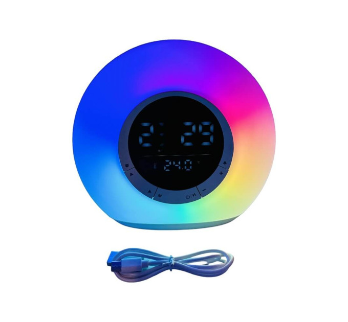 Портативная Bluetooth-колонка Mini Hi-Fi P-11 с часами, будильником и RGB-подсветкой