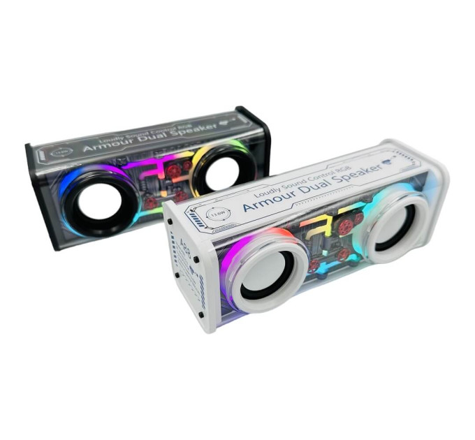 Bluetooth-колонка RGB A88 — портативная акустика с прозрачным корпусом и подсветкой