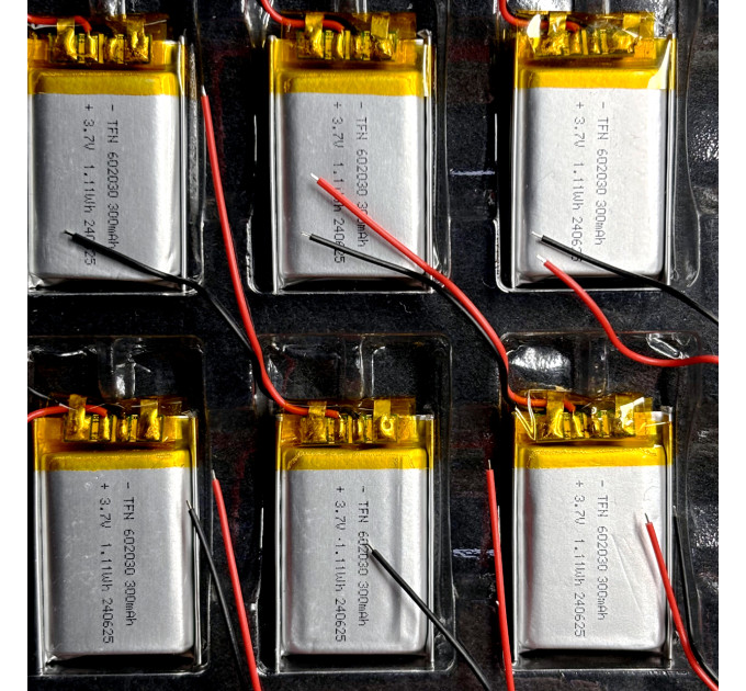 Аккумулятор Li-Pol 3.7V 300mAh 602030 подходит для радиоуправляемых моделей