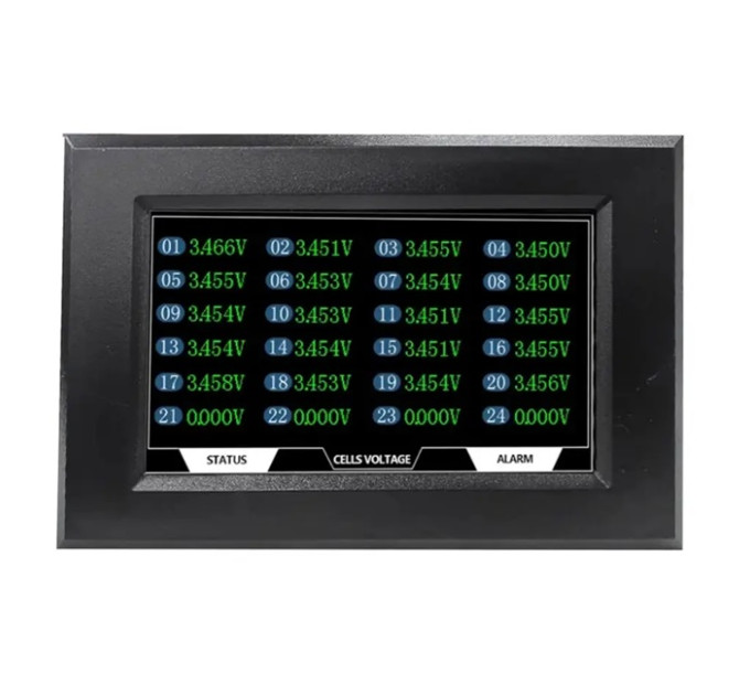 JK BMS LCD 4.3″ — сенсорный дисплей JiKong с кнопкой для управления и мониторинга аккумуляторных систем