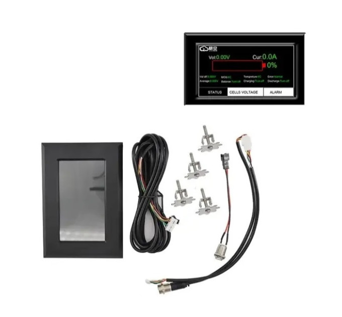 JK BMS LCD 4.3″ — сенсорный дисплей JiKong с кнопкой для управления и мониторинга аккумуляторных систем