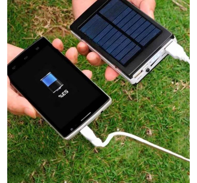 Power Bank Baseo Solar 90000 mAh для зарядки гаджетов от солнца и сети с мощным LED фонарём
