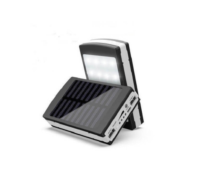 Power Bank Baseo Solar 90000 mAh для зарядки гаджетов от солнца и сети с мощным LED фонарём