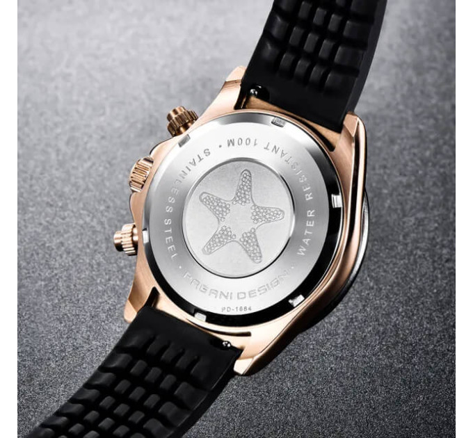 Часы Pagani Design PD-1664 Gold/Black – мужские кварцевые