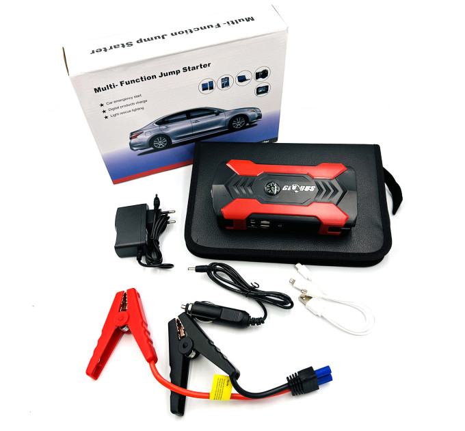 Пусковое автомобильное устройство Globus J-17 99800mAh с ЖК экраном, Power Bank
