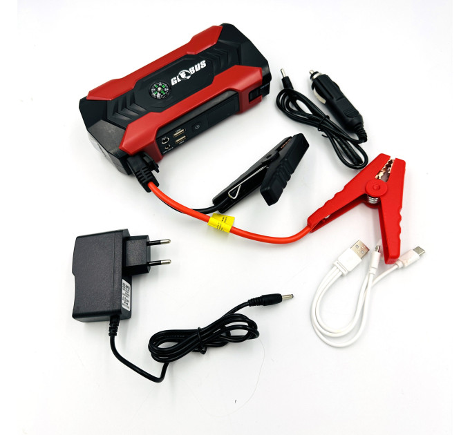 Пусковое автомобильное устройство Globus J-17 99800mAh с ЖК экраном, Power Bank