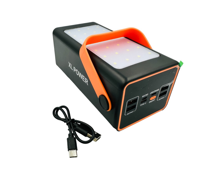 Мощный противоударный Power Bank ACL PW-52 70000mAh с быстрой зарядкой 22.5W, прожектором