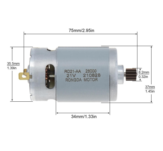 Электромотор Rongda RD-21-AA RS-550 для мини-пилы и болгарки