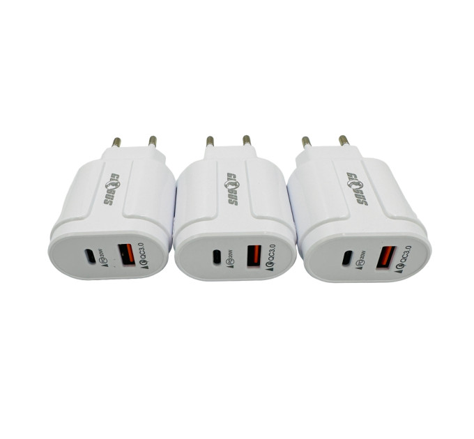 Мережевий зарядний пристрій Globus 20W – швидка зарядка