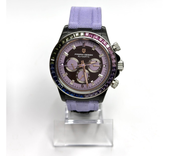 Часы мужские Pagani Design PD-1732 Rainbow/Black-Purple 40 мм