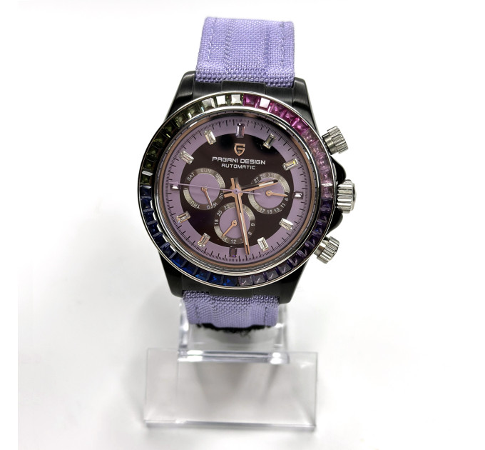 Часы мужские Pagani Design PD-1732 Rainbow/Black-Purple 40 мм