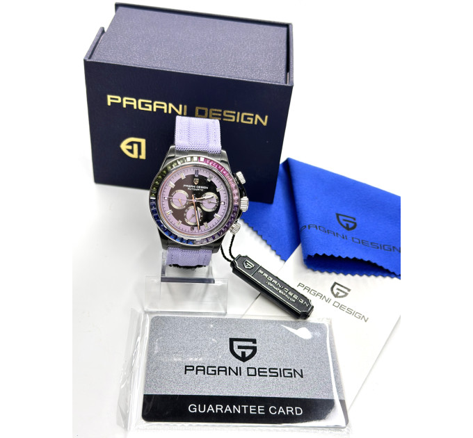 Часы мужские Pagani Design PD-1732 Rainbow/Black-Purple 40 мм