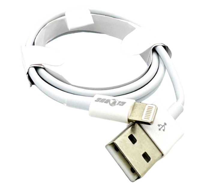 Кабель USB – Lightning Globus Data Cable 1м 120Вт/6A белый для быстрой зарядки iPhone и iPad